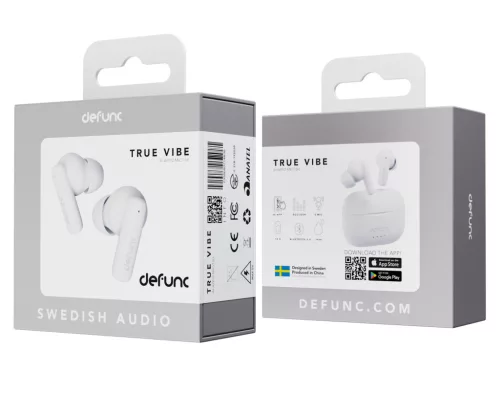 DeFunc TRUE Vibe vezeték nélküli bluetooth fülhallgató, Bt 5.3, fehér