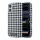 Karl Lagerfeld PU Houndstooth Resin Plate Apple iPhone 17 mágneses tok, MagSafe, fekete-fehér