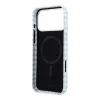 Karl Lagerfeld PU Houndstooth Resin Plate Apple iPhone 17 Pro mágneses tok, MagSafe, kék-fehér