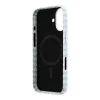 Karl Lagerfeld PU Houndstooth Resin Plate Apple iPhone 17 mágneses tok, MagSafe, kék-fehér