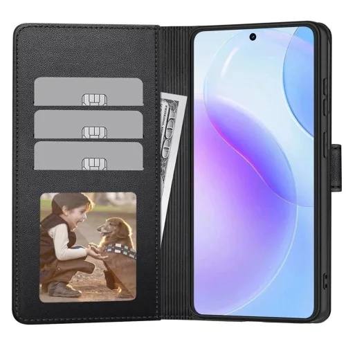 Tech-Protect Wallet Xiaomi 17T flip / kinyitható tok, fekete