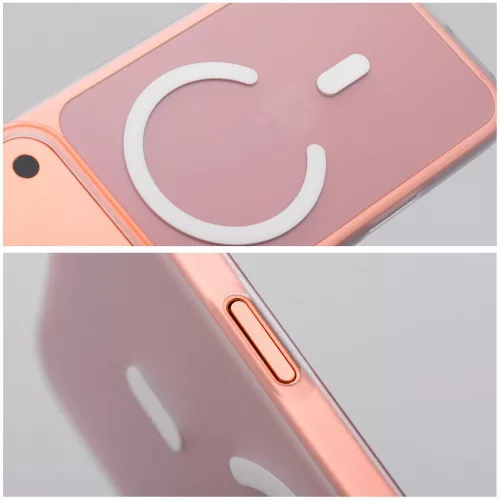 Clear Mag Xiaomi 17 tok, MagSafe, 0,2mm, ultravékony, átlátszó-narancs (kamera védelemmel)