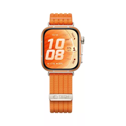 Tech-Protect Huawei Watch Fit 5 / 5 Pro / 4 / 4 Pro / 3 nylon szíj, narancs