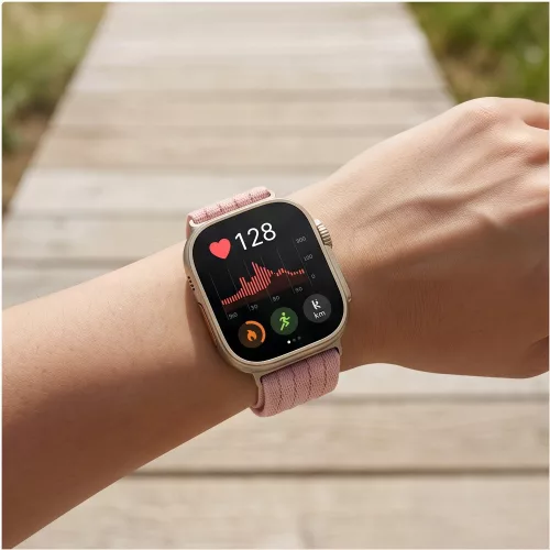Tech-Protect Huawei Watch Fit 5 / 5 Pro / 4 / 4 Pro / 3 nylon szíj, rózsaszín