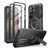 Tech-Protect Kevlar Samsung Galaxy S26 Ultra MagSafe tok kameravédelemmel, kitámasztóval kijelző védelemmel, fekete