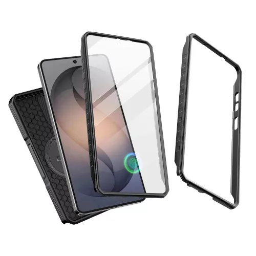 Tech-Protect Kevlar Samsung Galaxy S26 Ultra MagSafe tok kameravédelemmel, kitámasztóval kijelző védelemmel, fekete