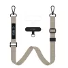 Tech-Protect C6S vállpánt / univerzális pánt telefonra rögzíthető, bézs / barna (crossbody pánt)
