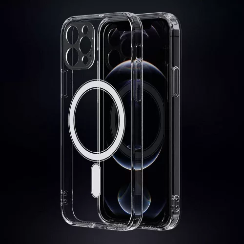 Clear Mag Apple iPhone 16 Plus hátlap tok kamera védelemmel, MagSafe, átlátszó