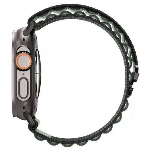 Spigen WBF1 Apple Watch Ultra 4 / 3 / 2 / 1 / SE / 12 / 11 / 10 / 9 / 8 (44/45/46/49mm) szíj, fekete-zöld