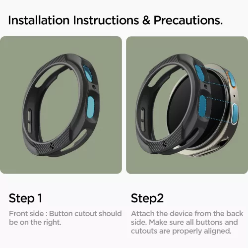 Spigen Liquid Air Samsung Galaxy Watch 8 / Watch 9 (40mm) tok, fekete