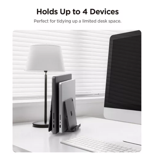 Spigen LD208S4 asztali laptop / iPad / tablet / telefon tartó, fekete