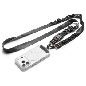   Spigen DA30M univerzális nyakpánt / pánt karabinerrel, Crossbody, fekete