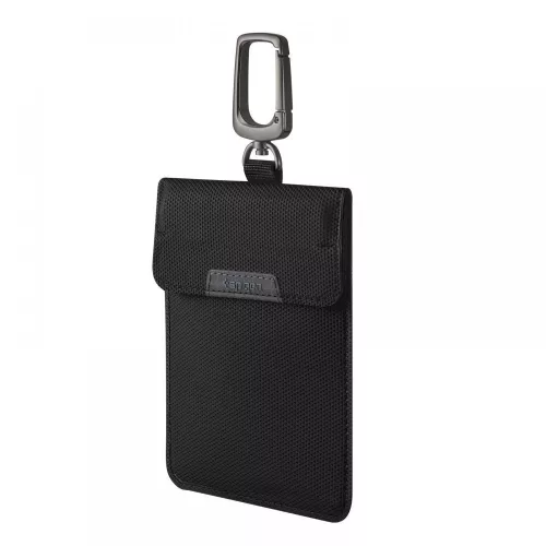 Spigen Faraday RFID blokkoló kulcstartó tok / táska, fekete (autó kulcshoz)