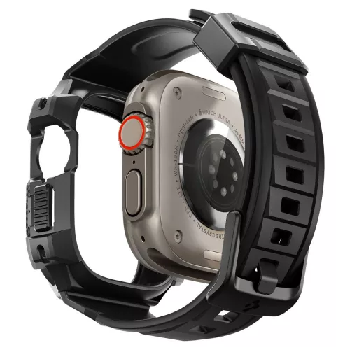Spigen Rugged Armor Pro Apple Watch Ultra 4 / 3 / 2 / 1 49mm tok / szíj, fekete