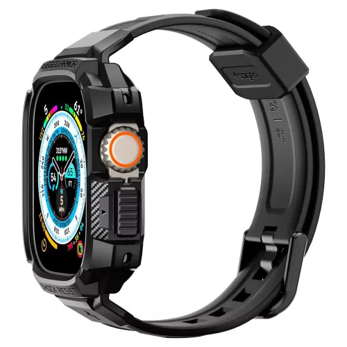 Spigen Rugged Armor Pro Apple Watch Ultra 4 / 3 / 2 / 1 49mm tok / szíj, fekete