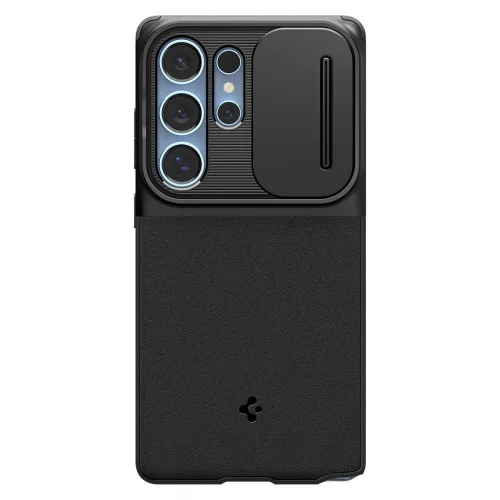 Spigen Optik Armor Samsung Galaxy S25 Ultra tok, Black, fekete