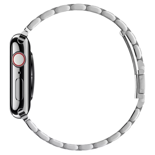 Spigen Modern Fit Apple Watch Ultra 4 / 3 / 2 / 1 / SE / 12 / 11 / 10 / 9 / 8 (44/45/46/49mm) szíj, fém, ezüst