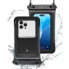 Spigen A611P univerzális vízálló tok, vízfelszínen lebegő, fekete (2db)