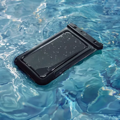 Spigen A611P univerzális vízálló tok, vízfelszínen lebegő, fekete (2db)