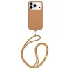 Uniq Coehl Mirelle Apple iPhone 17 Pro mágneses tok, MagSafe, crossbody pánttal, barna-arany