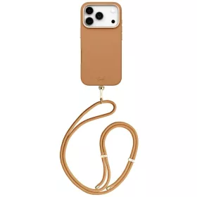   Uniq Coehl Mirelle Apple iPhone 17 Pro mágneses tok, MagSafe, crossbody pánttal, barna-arany