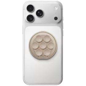   Uniq Coehl Luna mágneses telefontartó tükörrel, kitámasztható, MagSafe, bézs