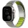 Uniq Strova Flex Apple Watch állítható szíj, 49/46/45/44MM, fém, ezüst-lime