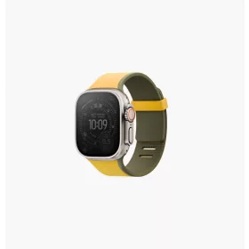   Uniq Revix IV Premium Apple Watch Ultra 4 / 3 / 2 / 1 / SE / 12 / 11 / 10 / 9 / 8 (44/45/46/49mm) mágneses szíj, sárga-zöld