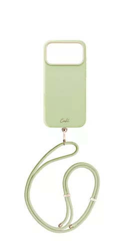 Uniq Coehl Mirelle Apple iPhone 17 Pro Max mágneses tok, MagSafe, crossbody pánttal, zöld-arany