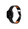 Uniq Strova Flex Apple Watch állítható szíj, 49/46/45/44MM, fém, fekete-narancs