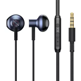   Baseus Encok H19 jack 3.5mm vezetékes mikrofonos fülhallgató, fekete