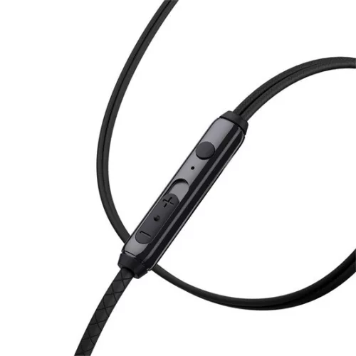 Baseus Encok H19 jack 3.5mm vezetékes mikrofonos fülhallgató, fekete