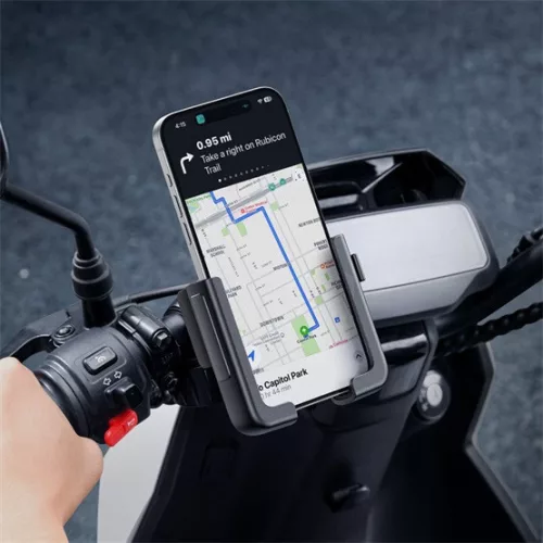 Baseus GoTrip kormányrúdra rögzíthető, kerékpáros és motoros telefontartó, fekete