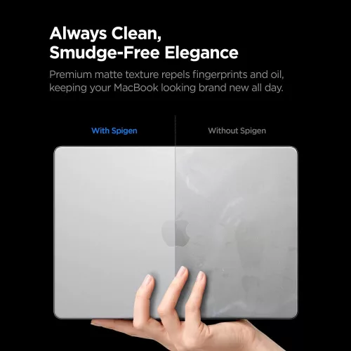 Spigen Airskin Apple Macbook Air 13 M2-M5 2023-2026 tok, Frost Clear, átlátszó