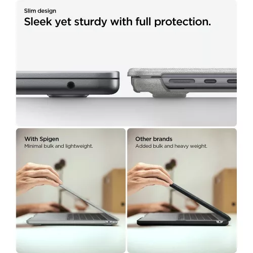 Spigen Urban Fit Apple Macbook Air 15 M2-M5 2023-2026 tok, Heather Grey, szürke