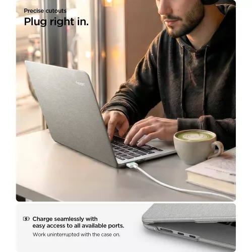 Spigen Urban Fit Apple Macbook Air 15 M2-M5 2023-2026 tok, Heather Grey, szürke