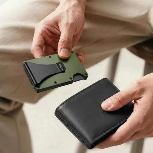 Tech-Protect Thorn RFID blokkoló kártyatartó, zöld-fekete (bankkártyához)