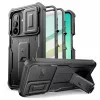 Tech-Protect Kevlar Cam+ Samsung A27 tok kameravédelemmel, kitámasztóval, megerősített sarokkal, fekete