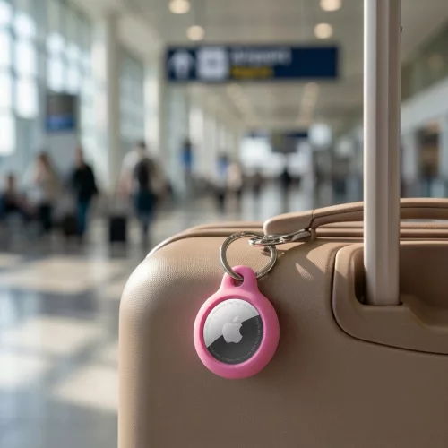 Tech-Protect Rough Apple Airtag / Airtag 2 tok, rózsaszín
