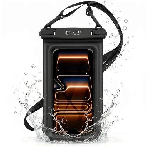 Tech-Protect UWC7 univerzális vízálló telefon tok, 6.9", fekete