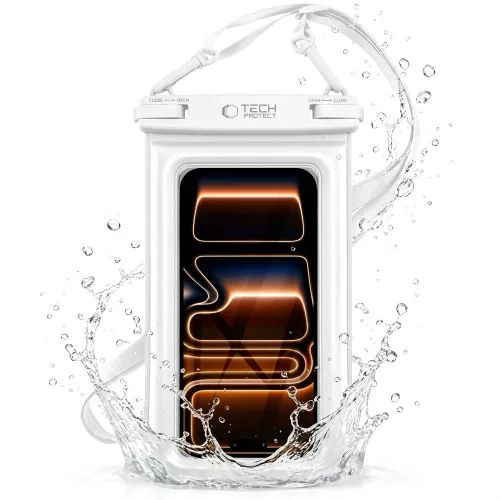 Tech-Protect UWC7 univerzális vízálló telefon tok, 6.9", fehér