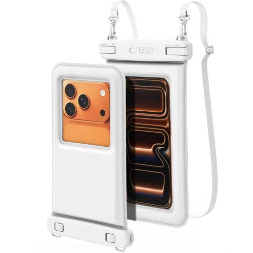 Tech-Protect UWC7 univerzális vízálló telefon tok, 6.9", fehér