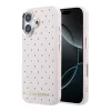 Karl Lagerfeld PU Perforated Gold Dots Apple iPhone 17 mágneses tok, MagSafe, rózsaszín-arany