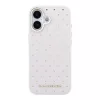 Karl Lagerfeld PU Perforated Gold Dots Apple iPhone 17 mágneses tok, MagSafe, rózsaszín-arany