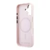 Karl Lagerfeld PU Perforated Gold Dots Apple iPhone 17 mágneses tok, MagSafe, rózsaszín-arany
