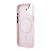 Karl Lagerfeld PU Perforated Monogram Apple iPhone 17 mágneses tok, MagSafe, rózsaszín-arany