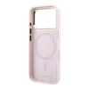 Karl Lagerfeld PU Perforated Monogram Apple iPhone 17 Pro Max mágneses tok, MagSafe, rózsaszín-arany