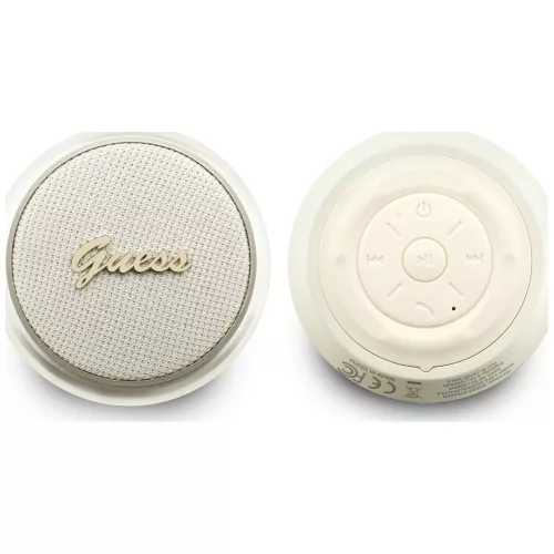 Guess Script Metal Logo hordozható hangszóró, bluetooth, kompakt, 5W, arany