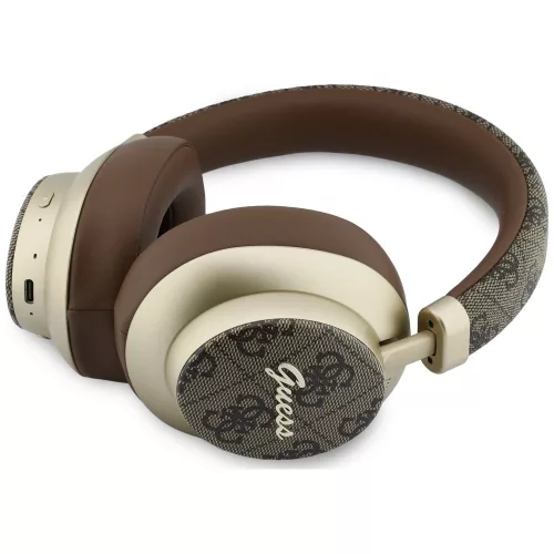 Guess 4G Gold Script Metal vezeték nélküli fejhallgató, bluetooth, ENC, barna-arany