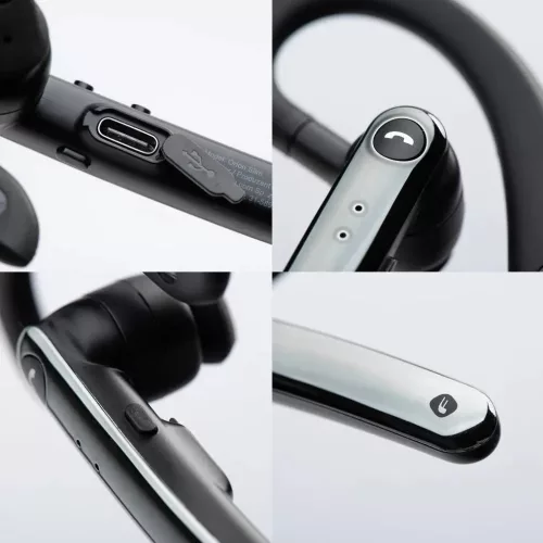 Forcell Orion Slim wireless / bluetooth headset vezetéshez / utazáshoz, ENC, Multipoint, fekete